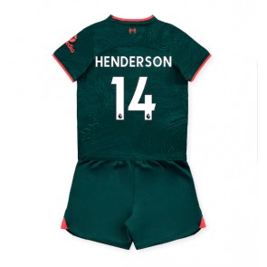 Liverpool Jordan Henderson #14 babykläder Tredje Tröja barn 2022-23 Korta ärmar (+ Korta byxor)